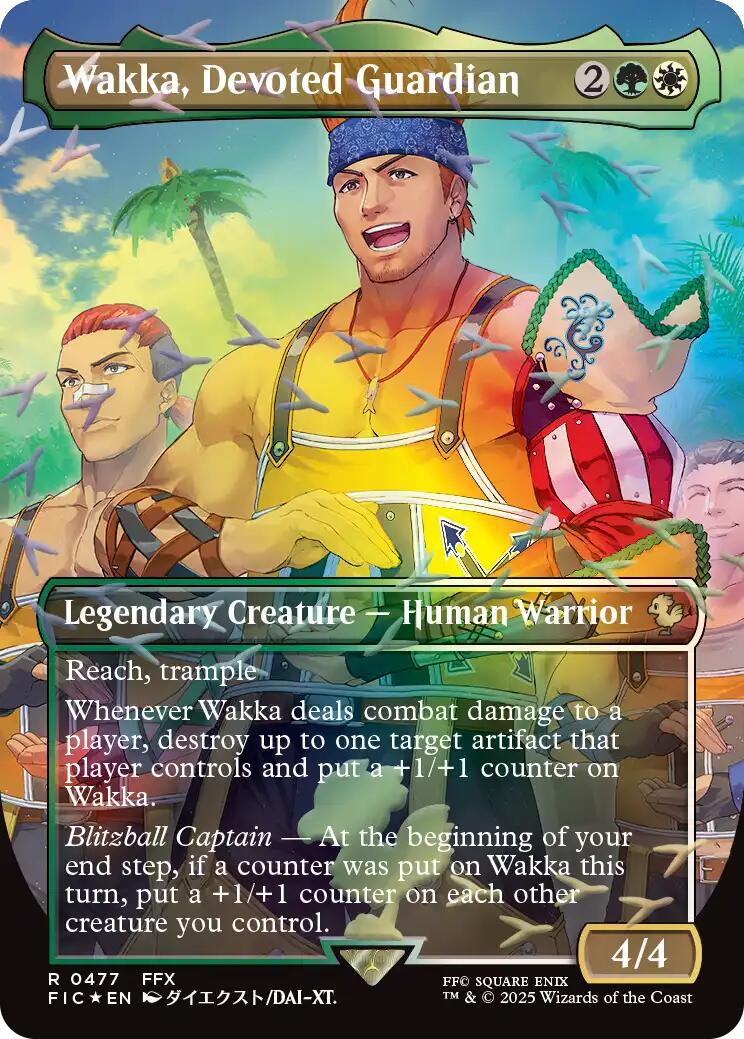 Wakka, Devoted Guardian (Borderless) (Chocobo Track Foil) [FINAL FANTASY Commander] | Devastation Store