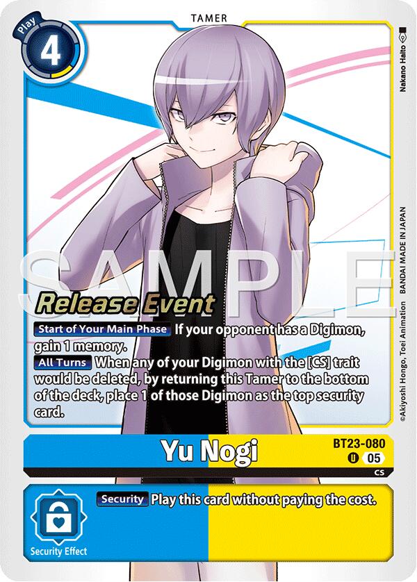 Yu Nogi [BT23-080] [Hackers' Slumber Release Event Cards] | Devastation Store