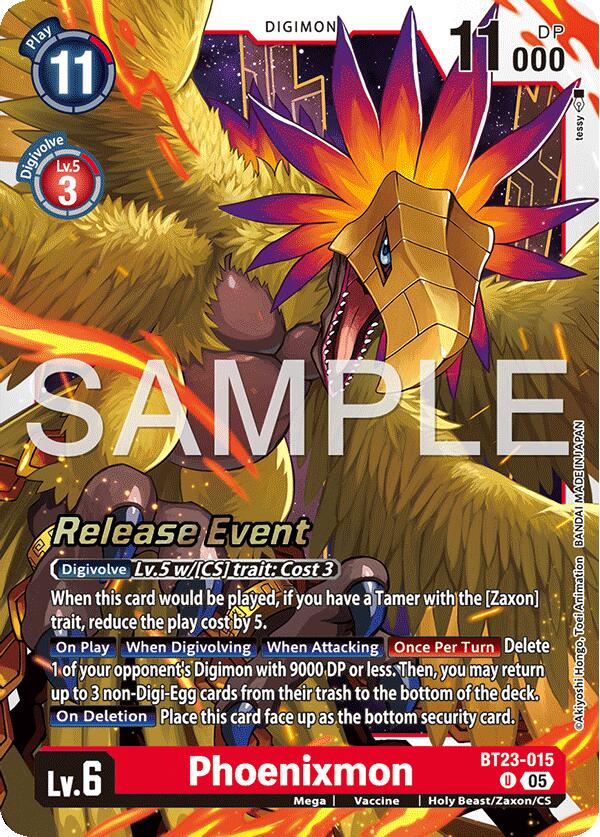 Phoenixmon [BT23-015] [Hackers' Slumber Release Event Cards] | Devastation Store