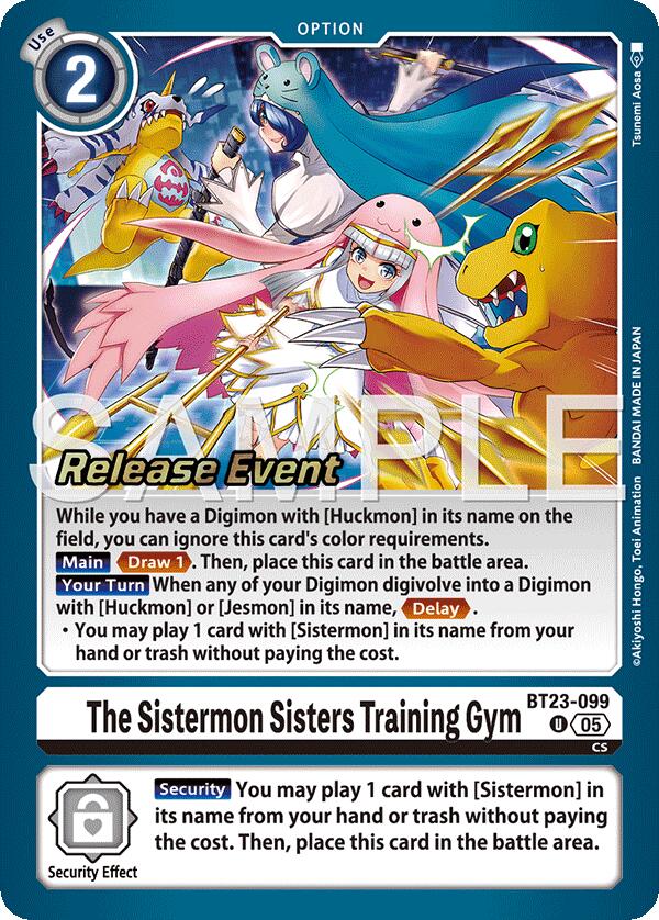 The Sistermon Sisters Training Gym [BT23-099] [Hackers' Slumber Release Event Cards] | Devastation Store