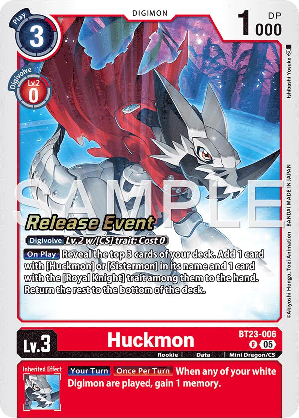Huckmon [BT23-006] [Hackers' Slumber Release Event Cards] | Devastation Store