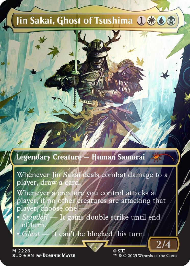 Jin Sakai, Ghost of Tsushima (Rainbow Foil) [Secret Lair Drop Series] | Devastation Store