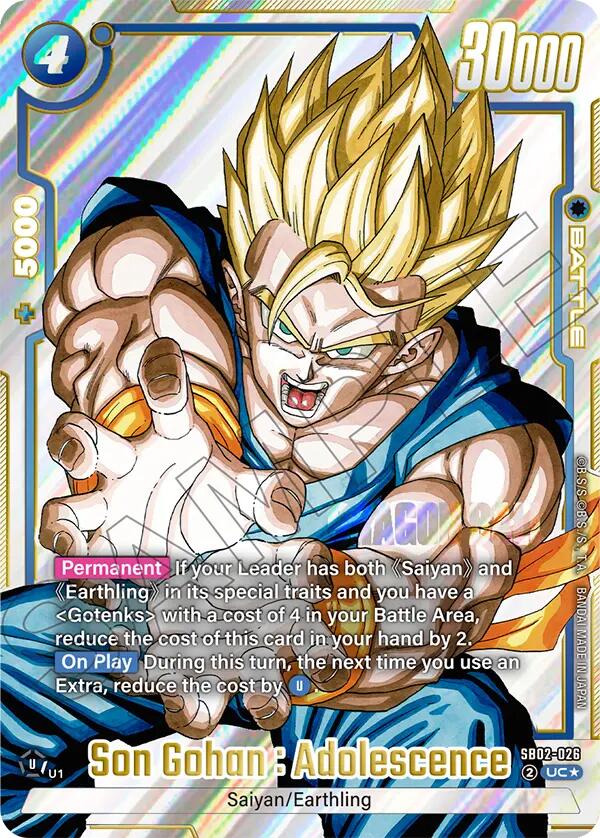 Son Gohan : Adolescence (Alternate Art) [Manga Booster 02] - Devastation Store | Devastation Store