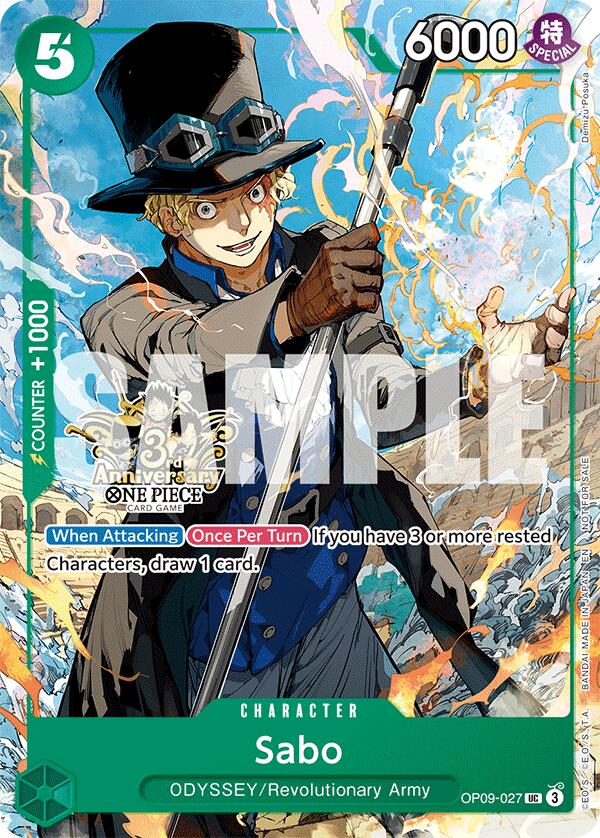 Sabo (OP09-027) (3rd Anniversary Tournament 3 Brothers Pack [Carrying On His Will: 3rd Anniversary Tournament Cards] | Devastation Store