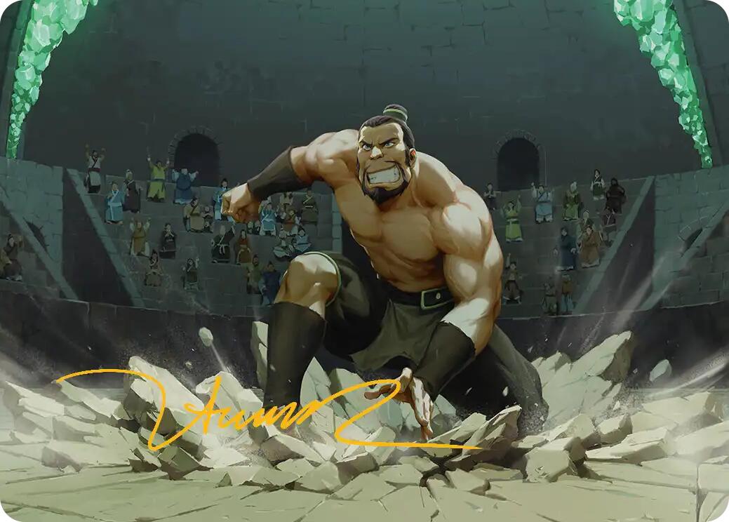 The Boulder, Ready to Rumble Art Card (Gold-Stamped Signature) [Avatar: The Last Airbender Art Series] | Devastation Store