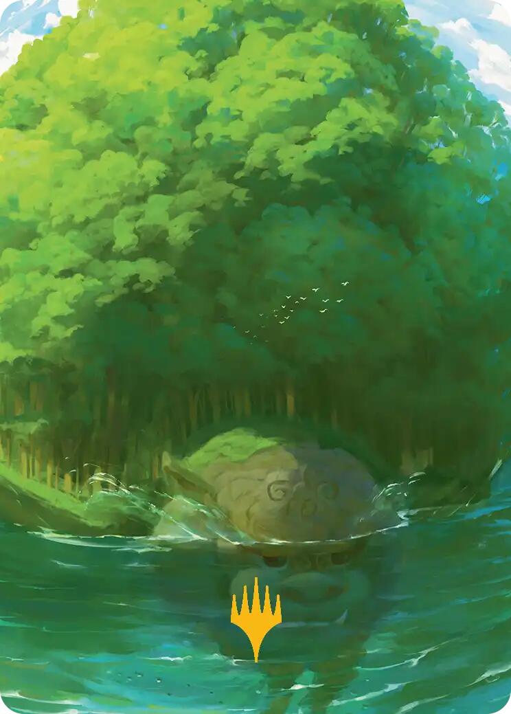 Forest Art Card (Gold-Stamped Planeswalker Symbol) [Avatar: The Last Airbender Art Series] | Devastation Store