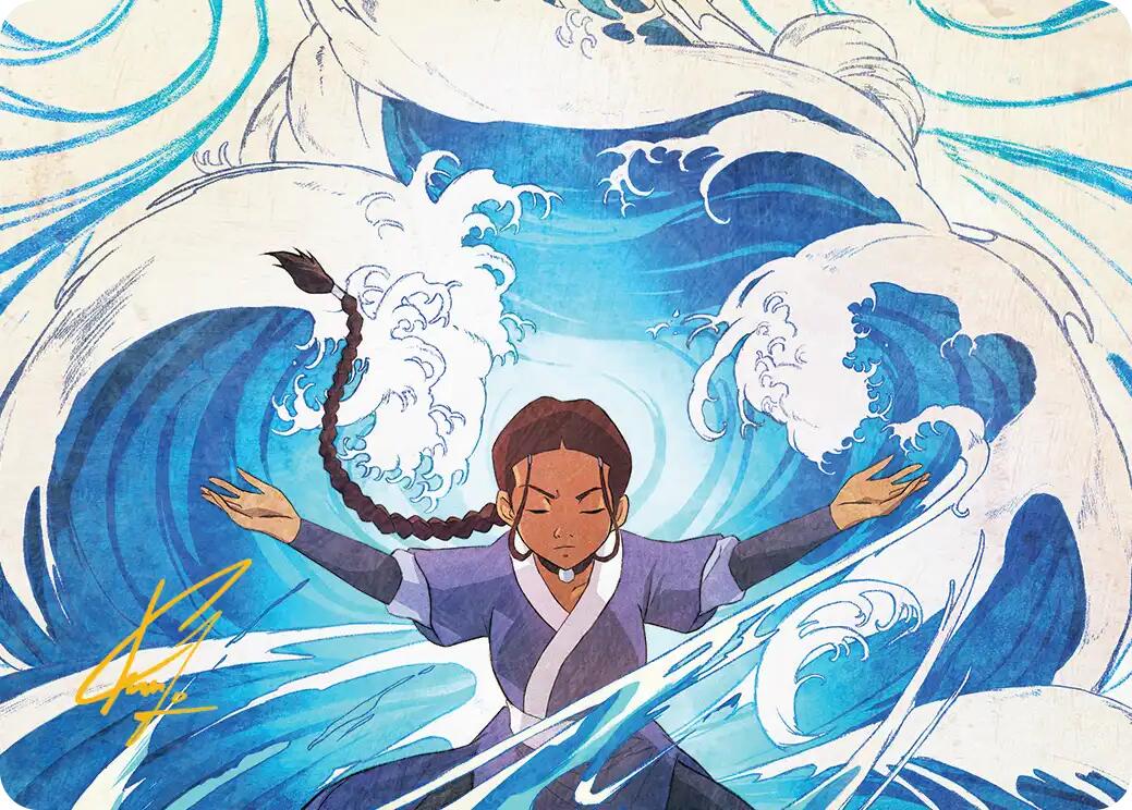 Katara, Water Tribe's Hope Art Card (Gold-Stamped Signature) [Avatar: The Last Airbender Art Series] | Devastation Store