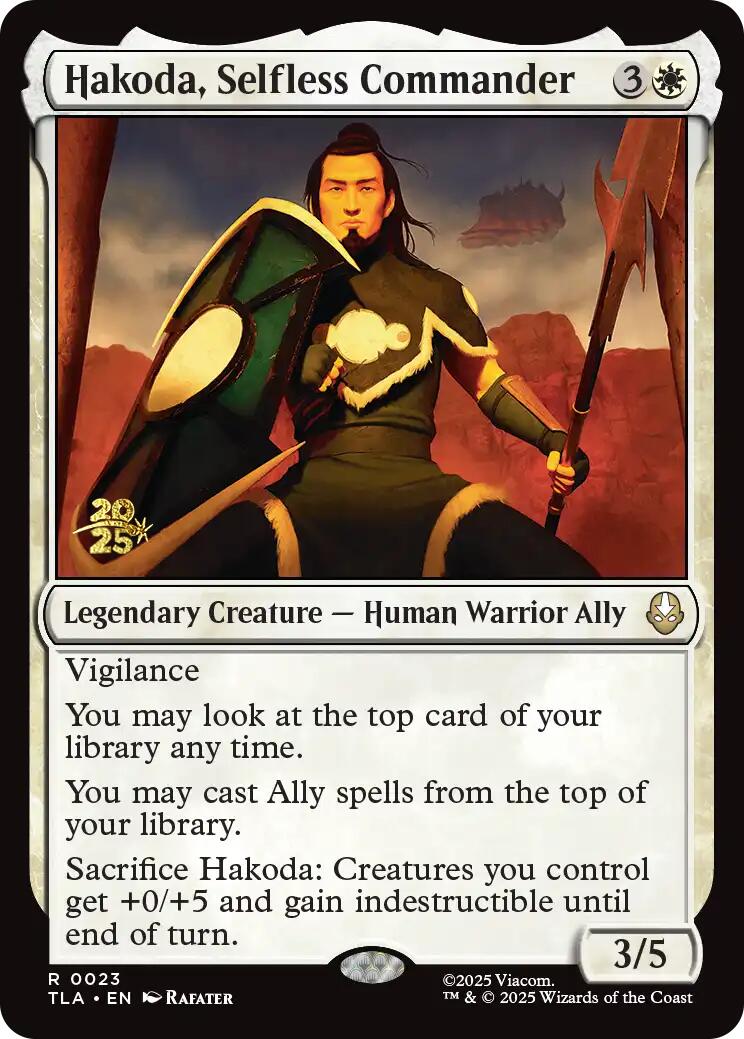 Hakoda, Selfless Commander [Avatar: The Last Airbender Prerelease Cards] | Devastation Store