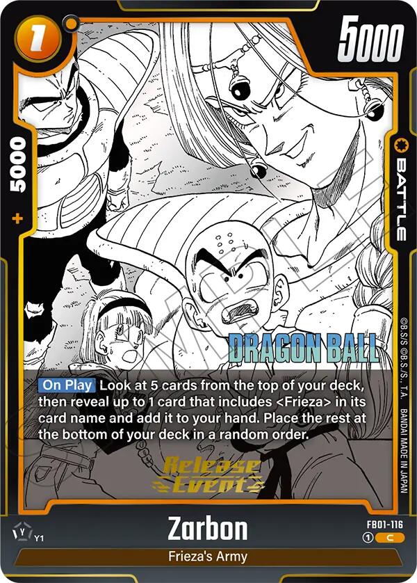 Zarbon (FB01-116) [Manga Booster 02 Release Event Cards] | Devastation Store