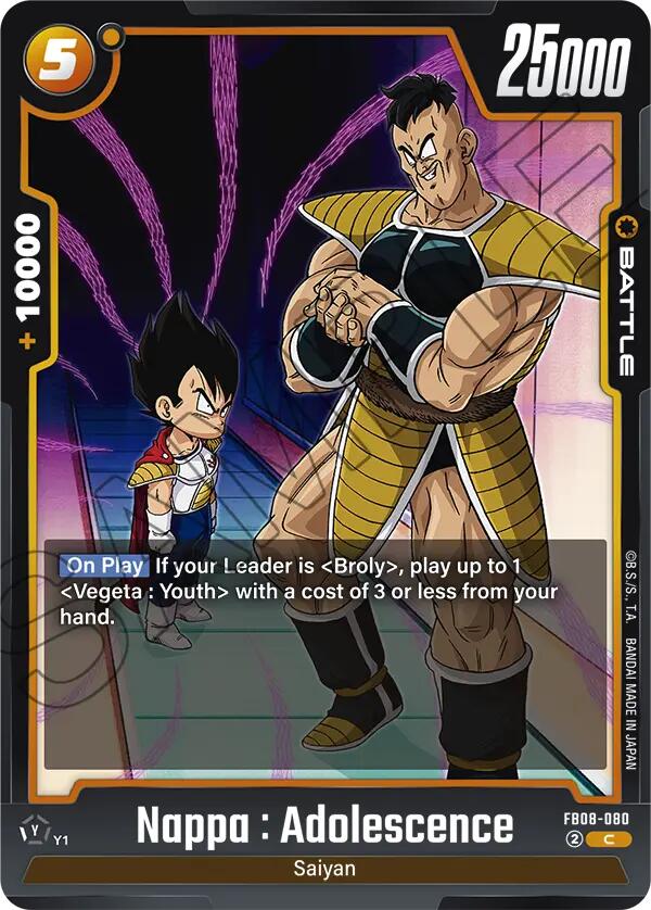 Nappa : Adolescence [Saiyan's Pride] | Devastation Store