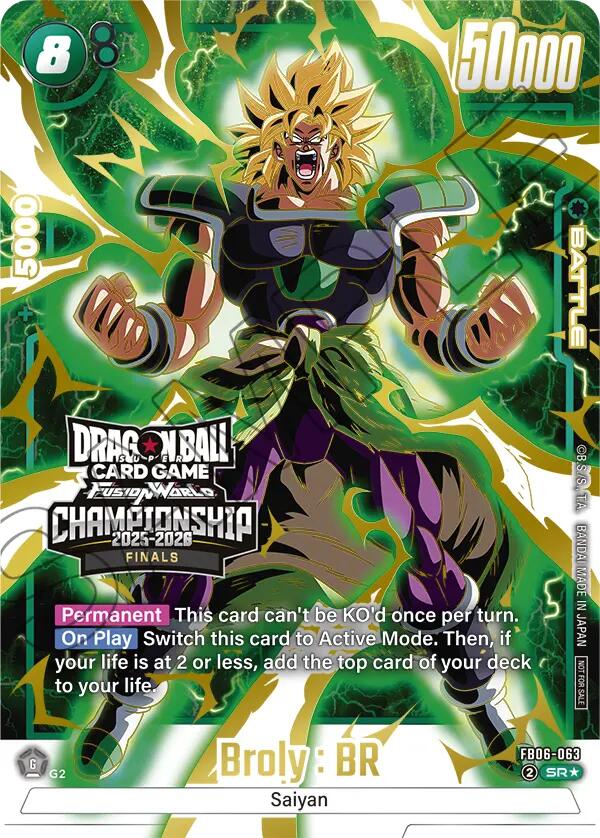 Broly : BR (FB06-063) (Championship 2025-2026 Finals) [Fusion World Tournament Cards] | Devastation Store