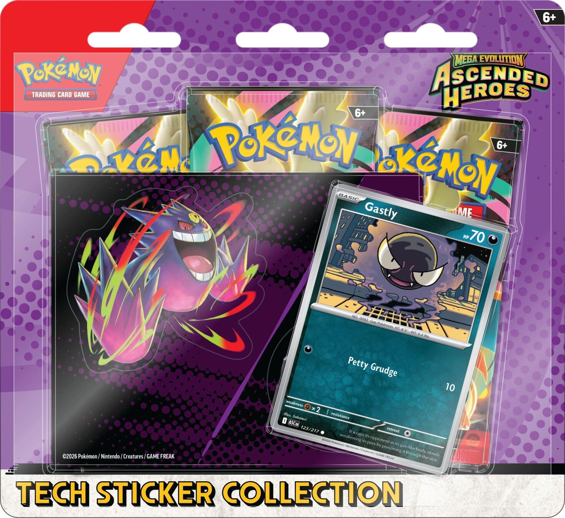 Mega Evolution: Ascended Heroes - Tech Sticker Collection (Gastly) | Devastation Store