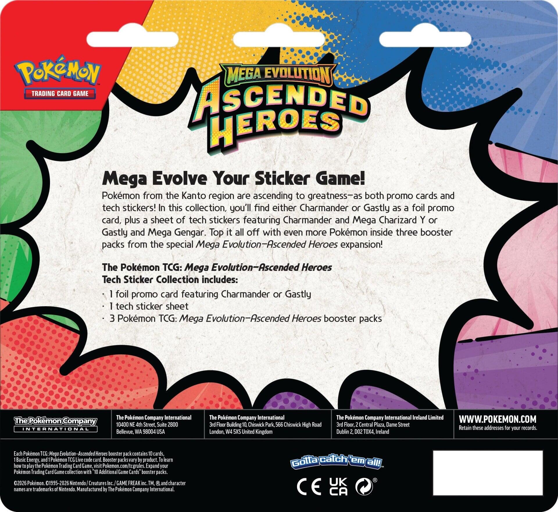 Mega Evolution: Ascended Heroes - Tech Sticker Collection (Gastly) | Devastation Store