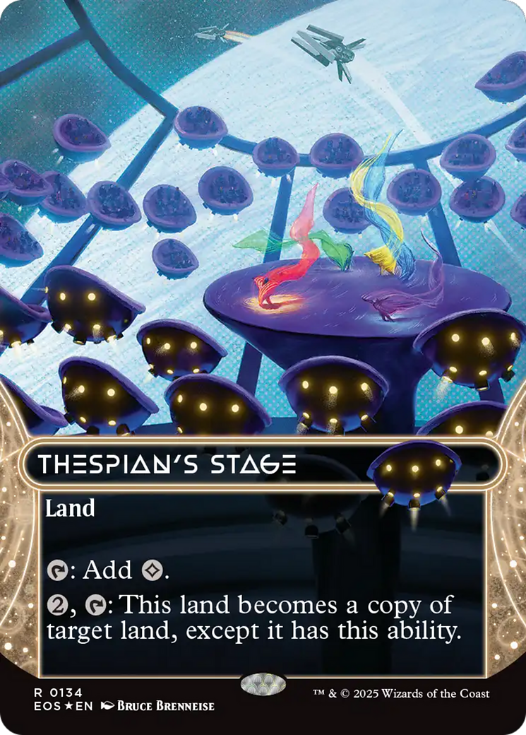 Thespian's Stage (0134) (Borderless) (Galaxy Foil) [Edge of Eternities: Stellar Sights] | Devastation Store