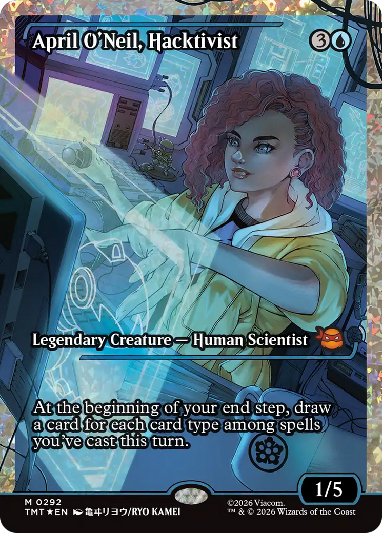 April O'Neil, Hacktivist (0292) (Showcase) (Fracture Foil) [Teenage Mutant Ninja Turtles] | Devastation Store