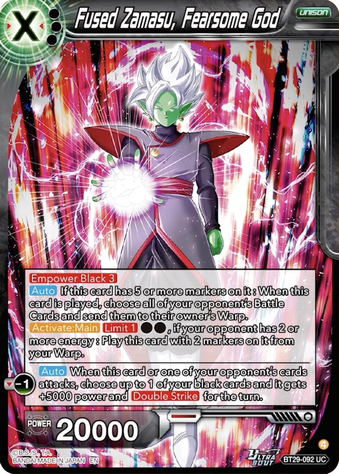 Fused Zamasu, Fearsome God (BT29-092) [Fearsome Rivals] | Devastation Store