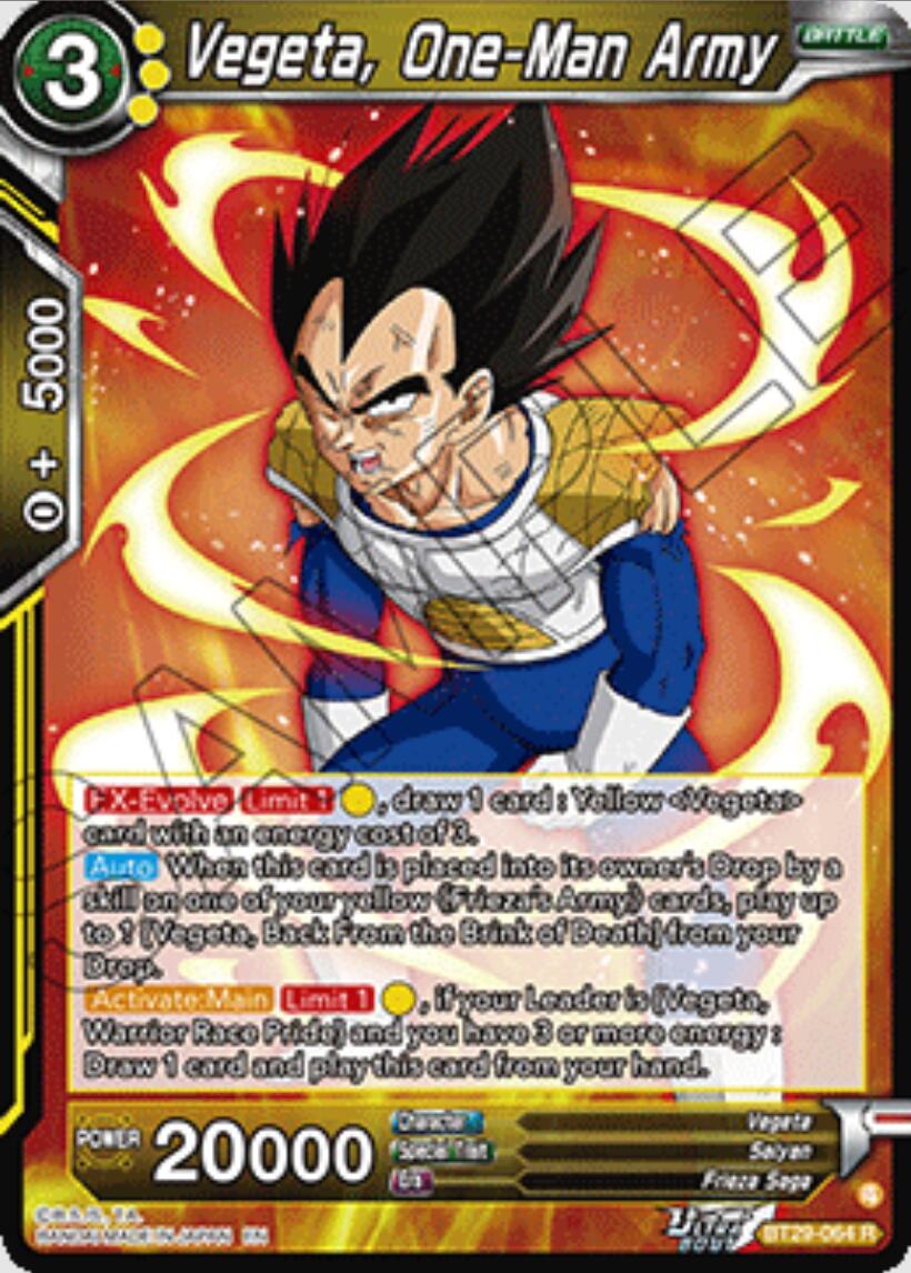 Vegeta, One-Man Army (BT29-064) [Fearsome Rivals] | Devastation Store