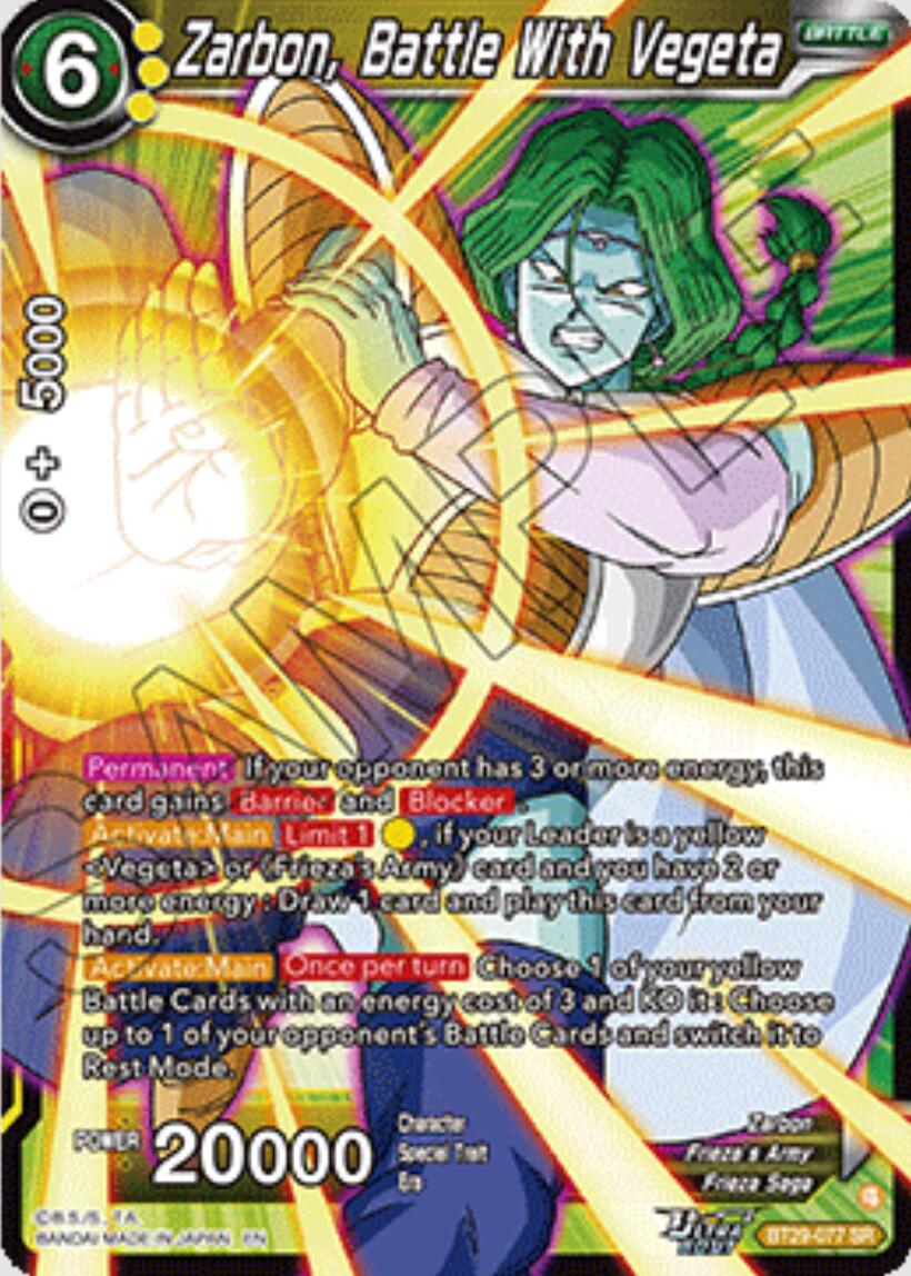 Zarbon, Battle With Vegeta (BT29-077) [Fearsome Rivals] | Devastation Store