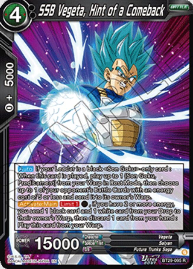 SSB Vegeta, Hint of a Comeback (BT29-095) [Fearsome Rivals] | Devastation Store
