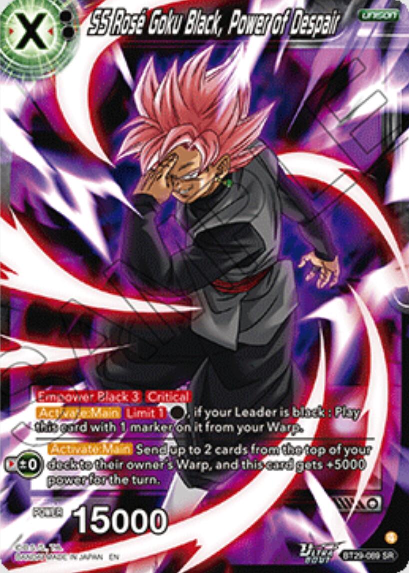 SS Rose Goku Black, Power of Despair (BT29-089) [Fearsome Rivals] | Devastation Store