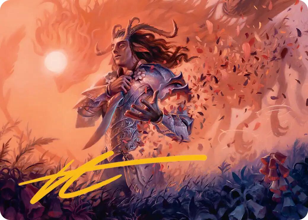 Rhys, the Evermore Art Card (Gold-Stamped Signature) [Lorwyn Eclipsed Art Series] | Devastation Store