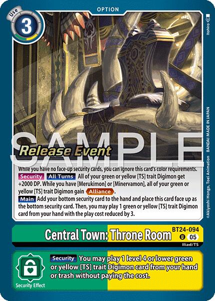 Central Town: Throne Room [BT24-094] [Time Stranger Release Events Cards] | Devastation Store