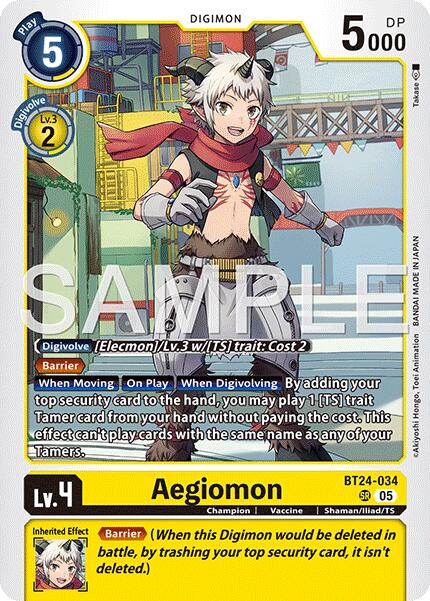 Aegiomon [BT24-034] [Time Stranger] | Devastation Store