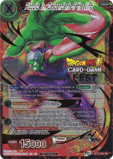 Piccolo Jr., Descendant of the King (Card Game Fest 2022) (BT12-004) [Tournament Promotion Cards] | Devastation Store