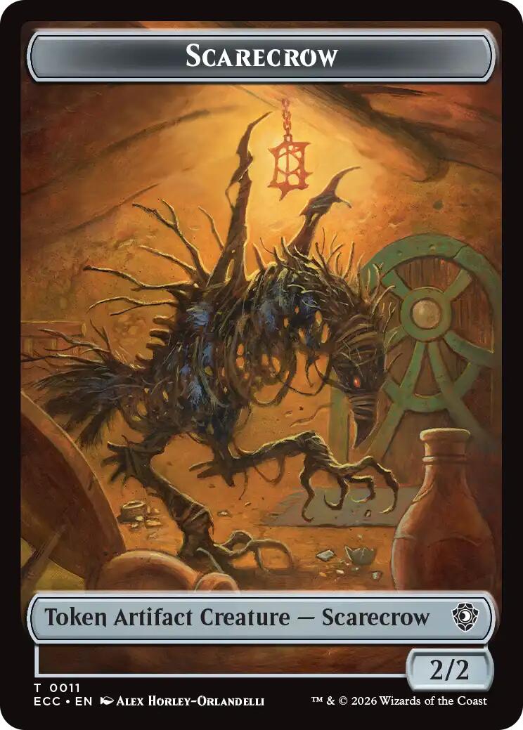 Scarecrow // Treasure Double-Sided Token [Lorwyn Eclipsed Tokens] | Devastation Store