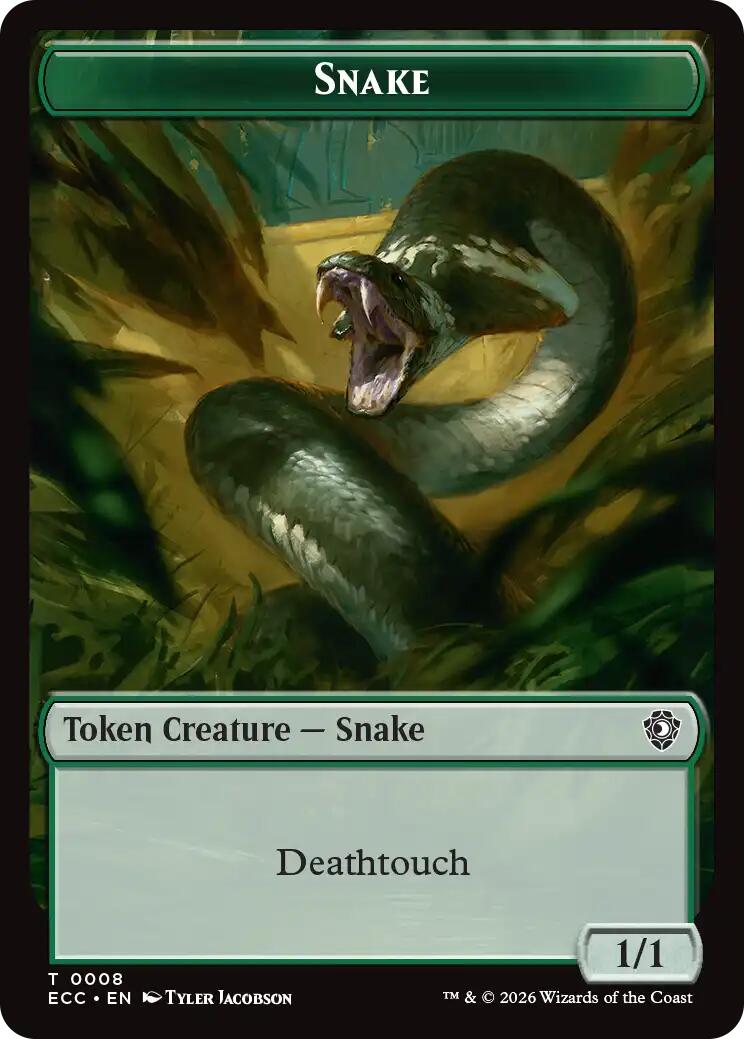 Snake // Scarecrow Double-Sided Token [Lorwyn Eclipsed Tokens] | Devastation Store