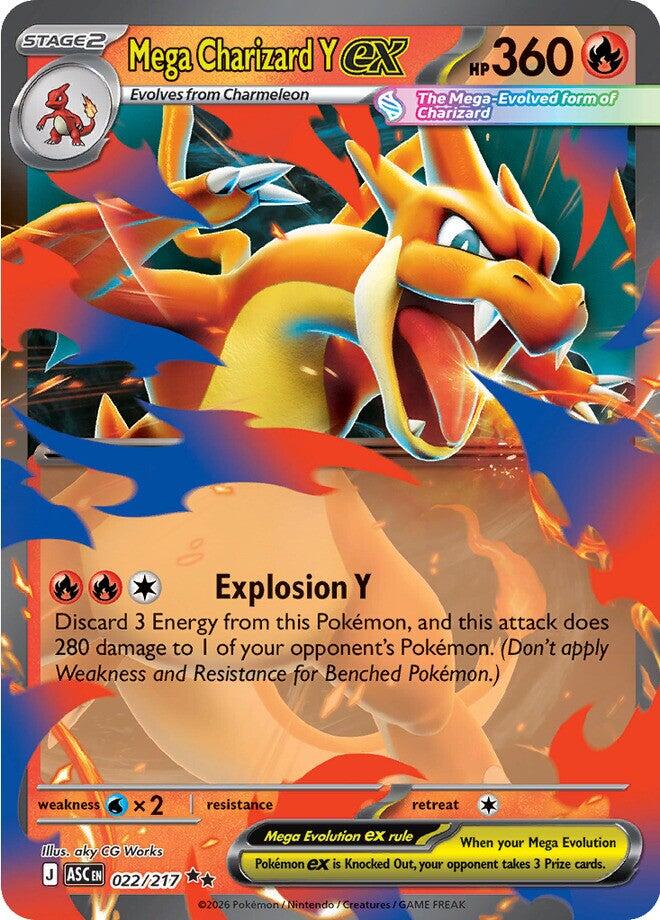 Mega Charizard Y ex (022/217) [Mega Evolution: Ascended Heroes] | Devastation Store