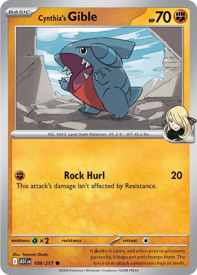 Cynthia's Gible (109/217) [Mega Evolution: Ascended Heroes] | Devastation Store
