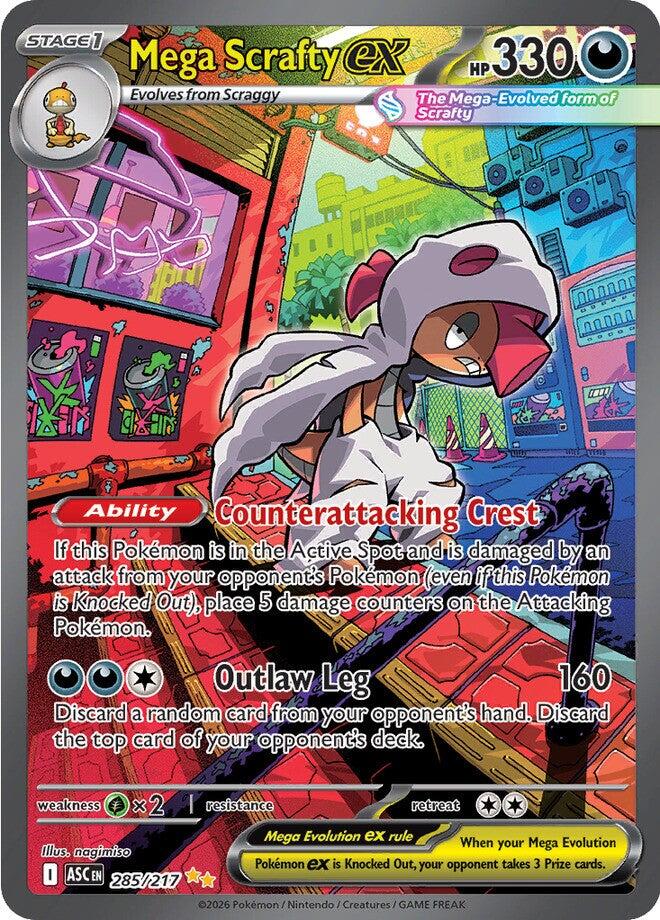 Mega Scrafty ex (285/217) [Mega Evolution: Ascended Heroes] | Devastation Store