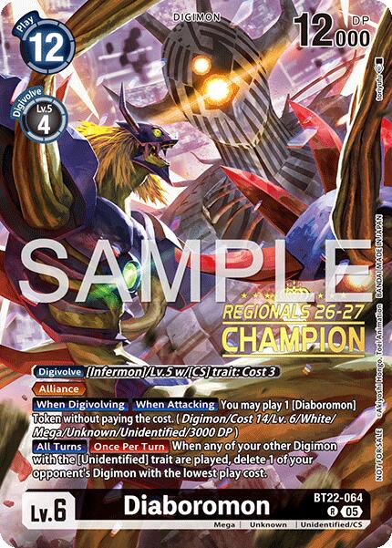Diaboromon [BT22-064] (Regionals 26-27 Season 1 Champion) [Cyber Eden] | Devastation Store
