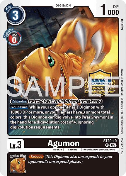 Agumon [ST20-10] (World Championship 26–27 Regionals Season 1) [Starter Deck: Protector of Light] | Devastation Store