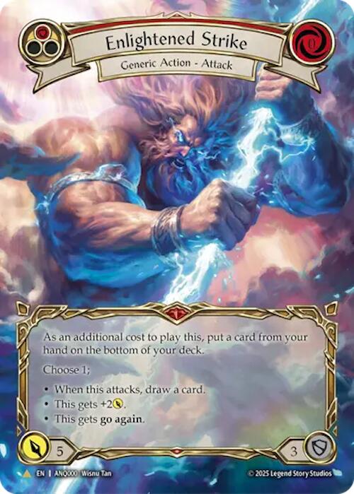 Enlightened Strike (Red) (Extended Art) (Gold) [ANQ000] (Compendium of Rathe - Antiquity Pack)  Cold Foil - Devastation Store | Devastation Store