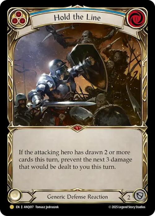 Hold The Line (Blue) (Gold) [ANQ017] (Compendium of Rathe - Antiquity Pack) - Devastation Store | Devastation Store