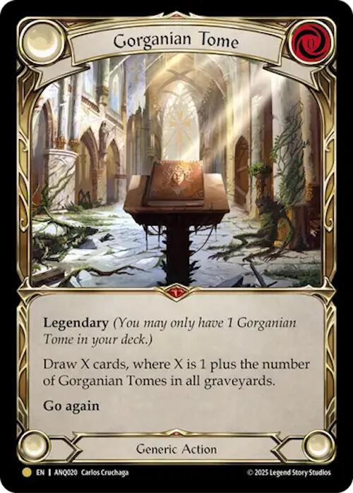 Gorganian Tome (Gold) [ANQ020] (Compendium of Rathe - Antiquity Pack)  Rainbow Foil - Devastation Store | Devastation Store