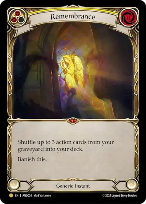 Remembrance (Yellow) (Gold) [ANQ026] (Compendium of Rathe - Antiquity Pack) - Devastation Store | Devastation Store