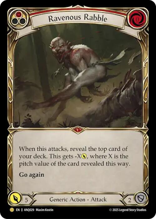 Ravenous Rabble (Red) (Gold) [ANQ029] (Compendium of Rathe - Antiquity Pack) - Devastation Store | Devastation Store