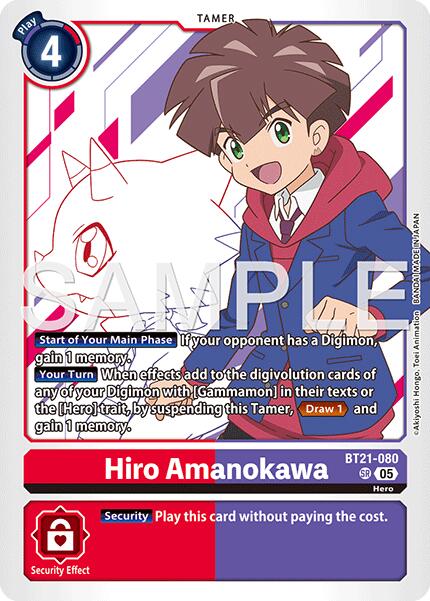 Hiro Amanokawa [BT21-080] - BT21-080 (Reprint) [Advanced Booster Digimon Generation] | Devastation Store