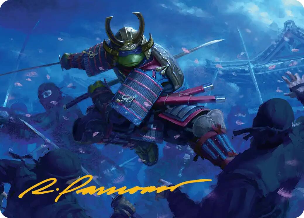 Leonardo, Sewer Samurai Art Card (1/54) (Gold-Stamped Signature) [Teenage Mutant Ninja Turtles Art Series] | Devastation Store
