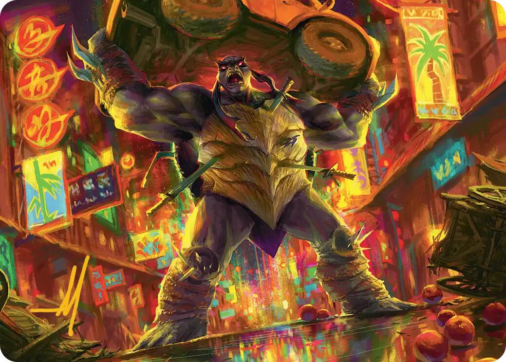 Slash, Reptile Rampager Art Card (Gold-Stamped Signature) [Teenage Mutant Ninja Turtles Art Series] | Devastation Store