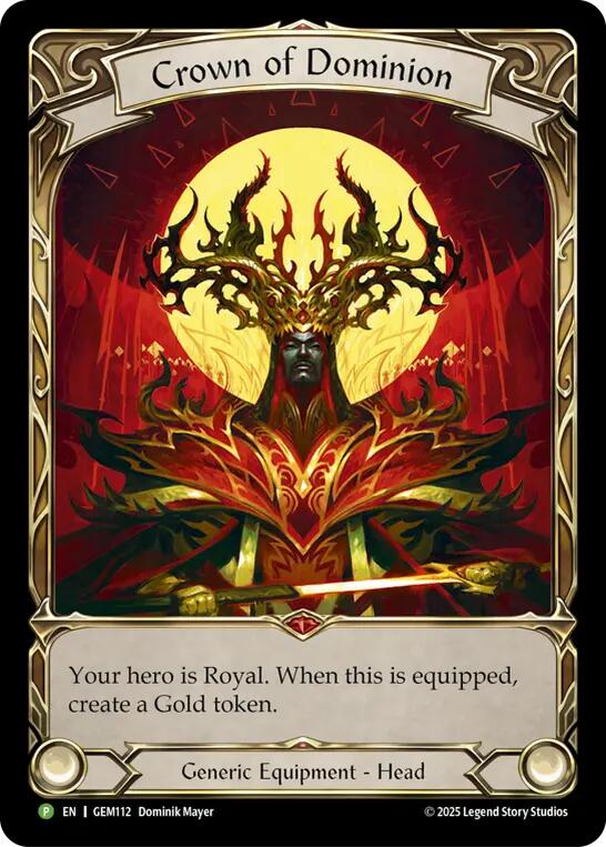 Crown of Dominion (Golden) [GEM112] (GEM Pack 4)  Rainbow Foil | Devastation Store