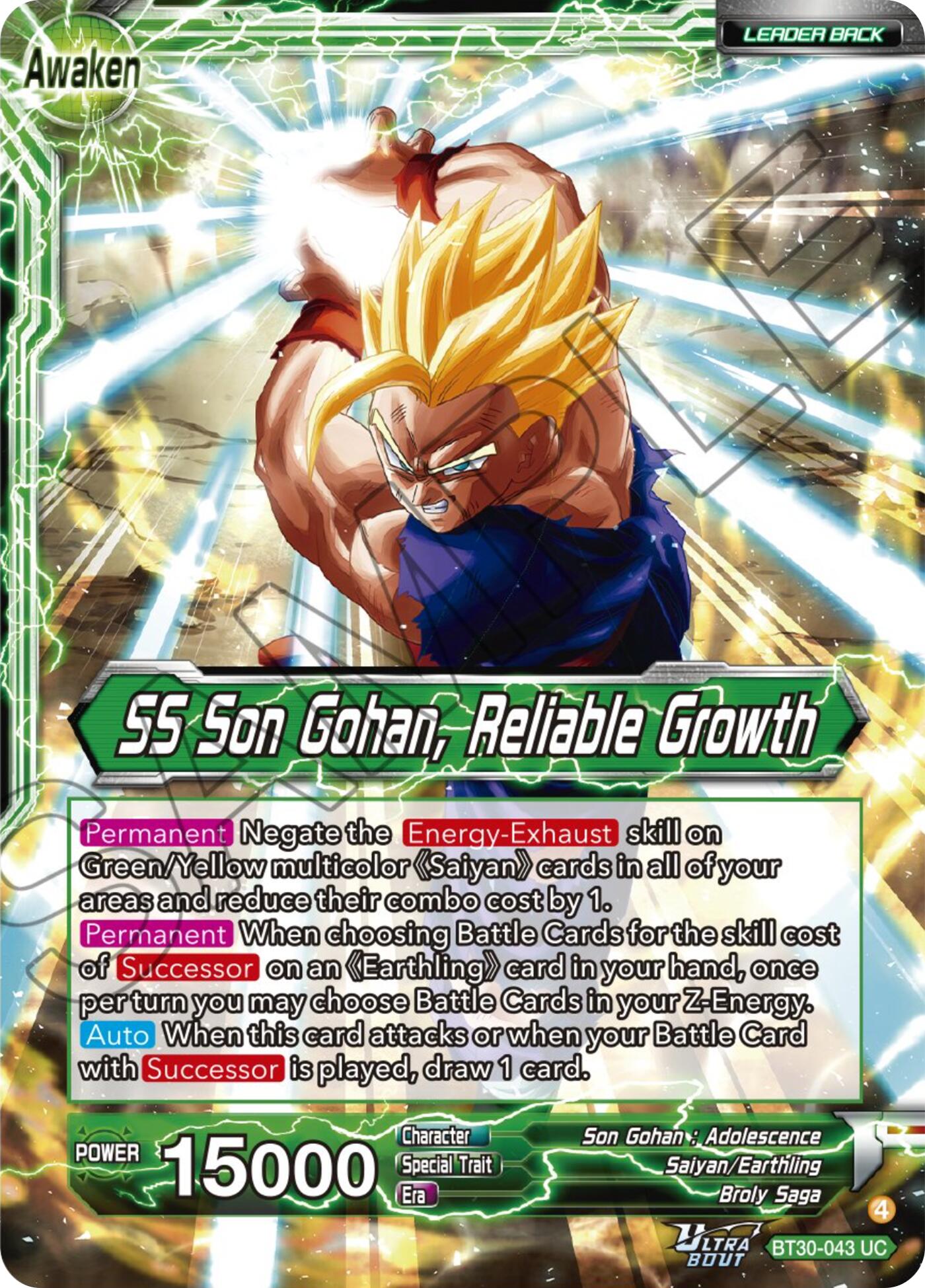 Son Gohan // SS Son Gohan, Reliable Growth (BT30-043) [Three Glorious Fighters] | Devastation Store