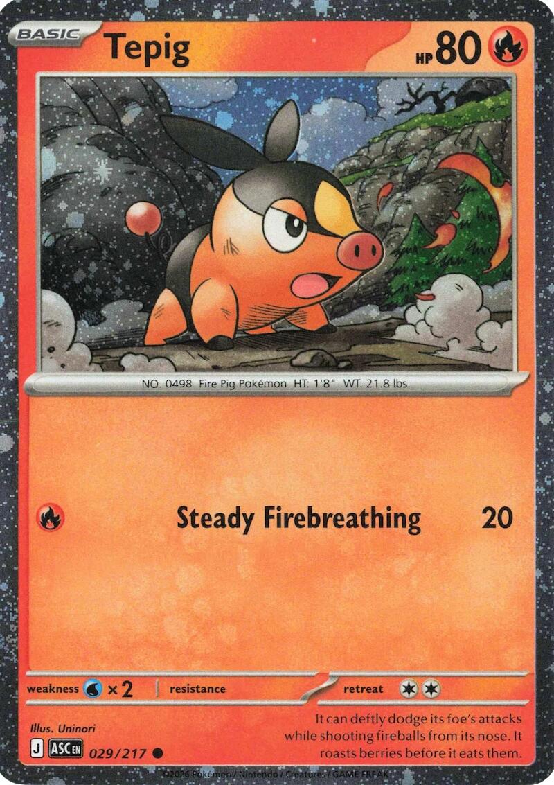 Tepig (029/217) (Cosmos Holo) [Miscellaneous Cards] | Devastation Store