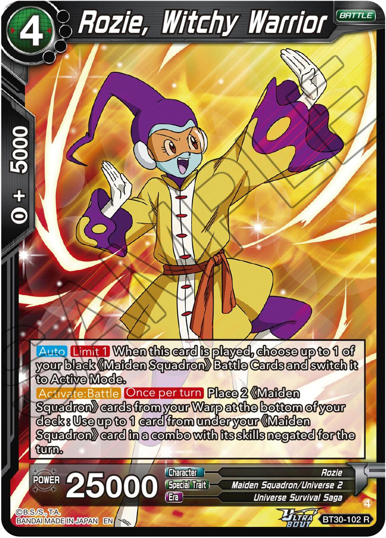 Rozie, Witchy Warrior (BT30-102) [Three Glorious Fighters] | Devastation Store