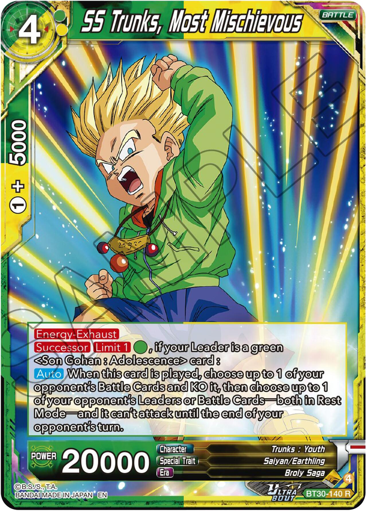 SS Trunks, Most Mischievous (BT30-140) [Three Glorious Fighters] | Devastation Store