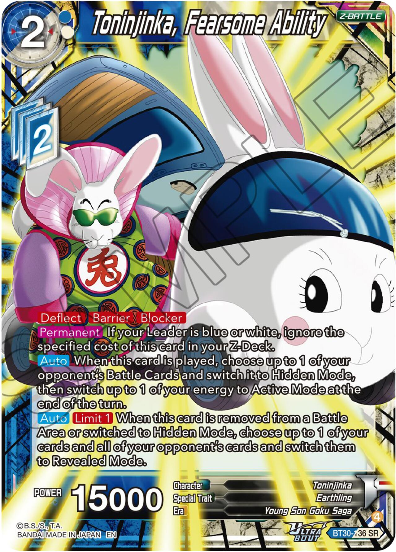 Toninjinka, Fearsone Ability (BT30-136) [Three Glorious Fighters] | Devastation Store