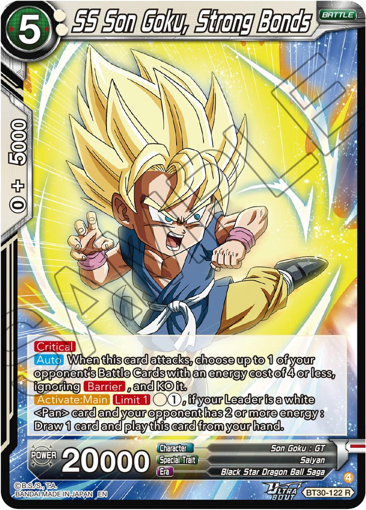SS Son Goku, Strong Bonds (BT30-122) [Three Glorious Fighters] | Devastation Store
